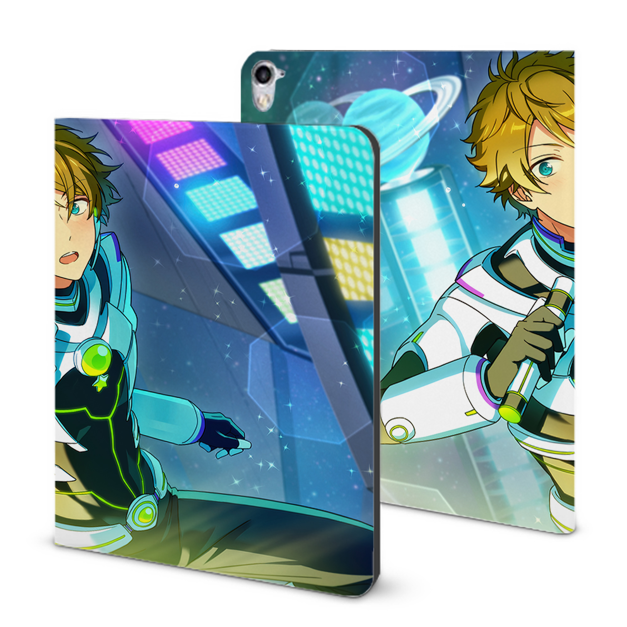 （画像用） あんさんぶるスターズ! Ensemble Stars IPad ケース ブック型 PUレザー TPU 耐衝撃 軽量 薄型 ペン収納なし 全面保護 IPad 各モデル対応